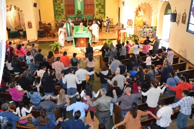 Mass at St Patrick's, Oakland CA