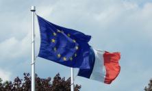 EU flag and French flag