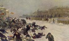 Ivan Vladimiriv’s painting of Bloody Sunday,  St Petersburg, 1905