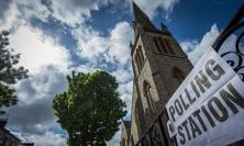 Polling station at church