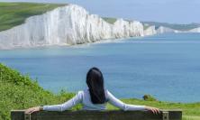 Woman on bench