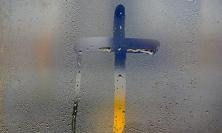 Cross on window