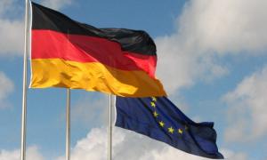 German flag and EU flag
