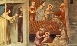 From ‘The Birth of the Virgin’ by Giotto di Bondone 